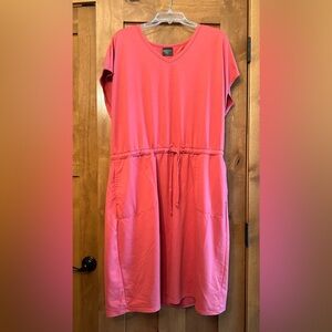 32° dress size XL with drawstring waist and pockets, salmon color